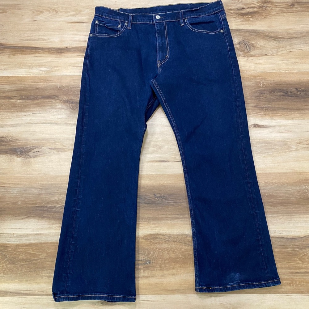 Levi's 527 Jeans W38 Slim Bootcut Dark Wash Stretch Denim Blue